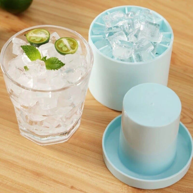 Forma de Gelo Redonda em Silicone com Tampa Hermética - Casa Elège
