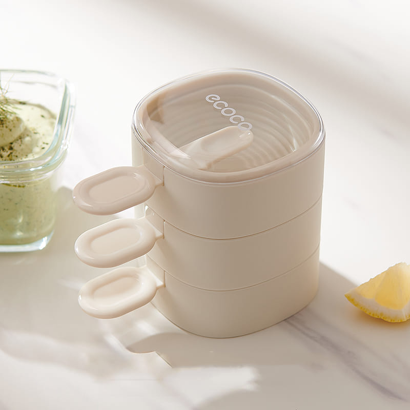 Forma de Picolé de Silicone com Tampa Hermética - Branco Casa Elège