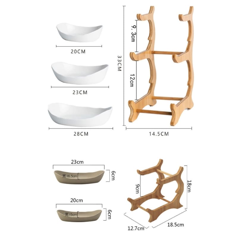 Fruteira de Mesa em Bambu com Cestas Organizadora - Casa Elège