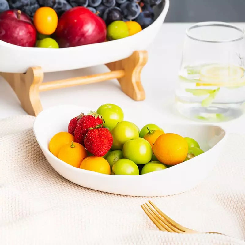 Fruteira de Mesa em Bambu com Cestas Organizadora - Casa Elège