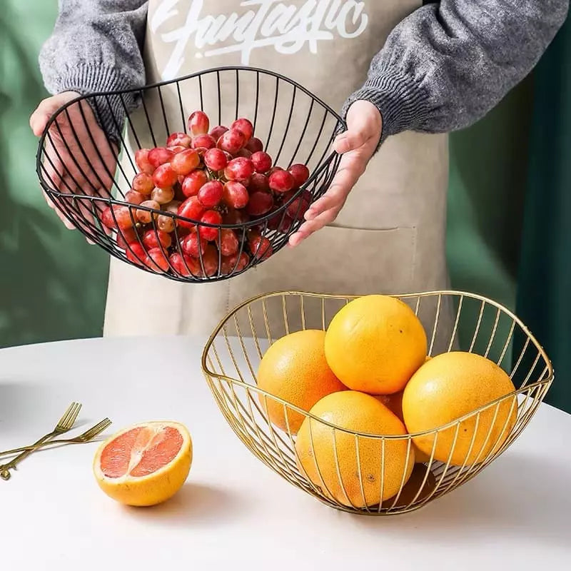 Fruteira Cesta de Mesa em Metal Durável e Sofisticada - Casa Elège