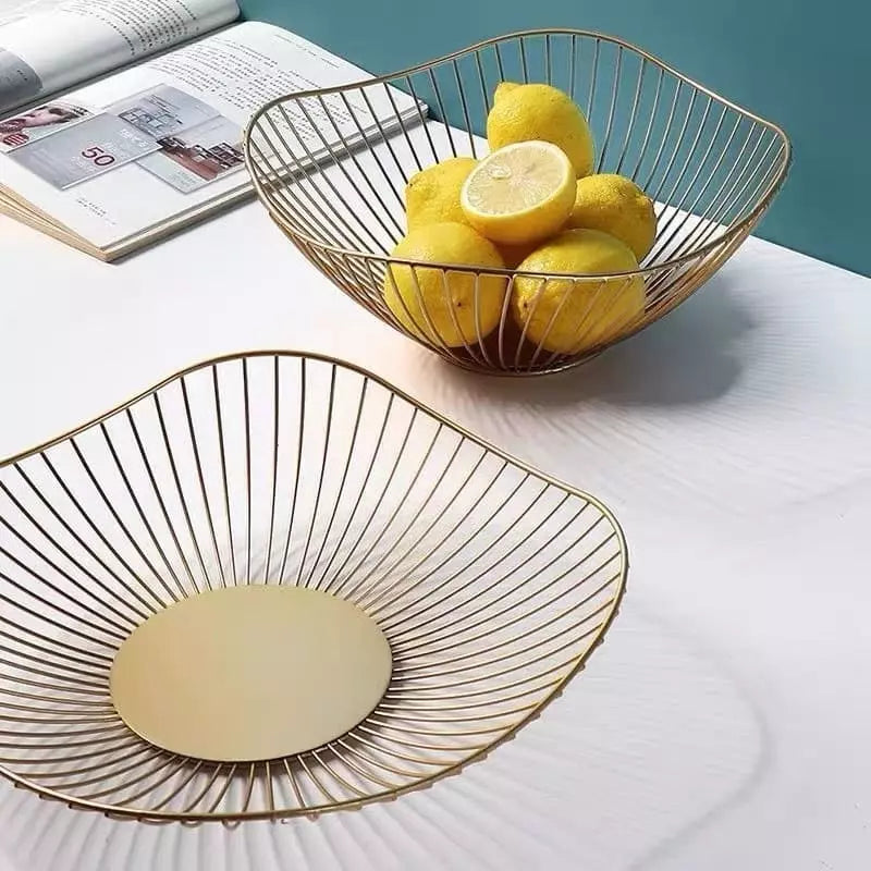 Fruteira Cesta de Mesa em Metal Durável e Sofisticada - Casa Elège
