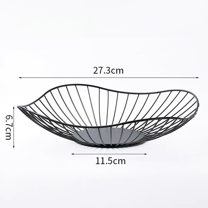 Fruteira Cesta de Mesa em Metal Durável e Sofisticada - Preto G Casa Elège