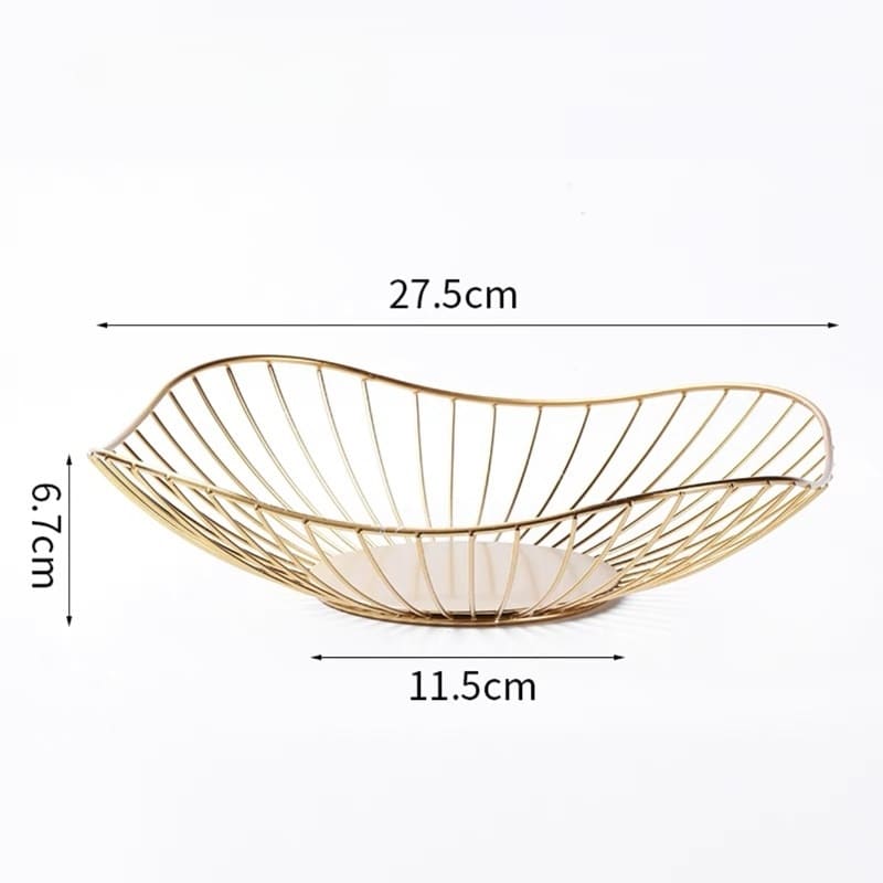 Fruteira Cesta de Mesa em Metal Durável e Sofisticada - Casa Elège
