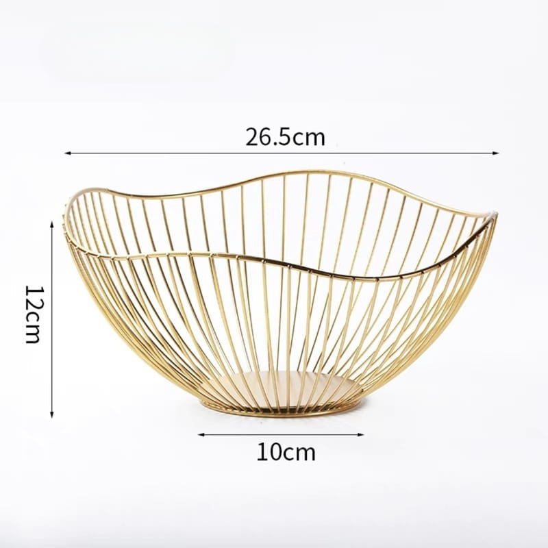 Fruteira Cesta de Mesa em Metal Durável e Sofisticada - Casa Elège