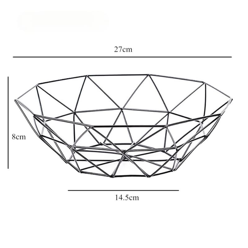 Fruteira Cesta de Mesa em Metal Durável e Sofisticada - Casa Elège
