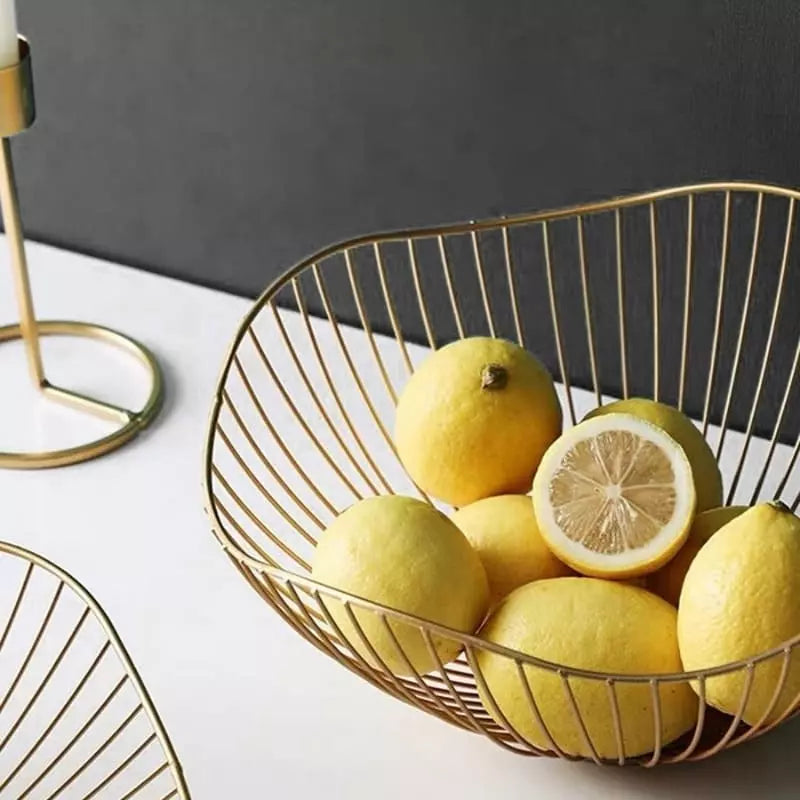 Fruteira Cesta de Mesa em Metal Durável e Sofisticada - Casa Elège