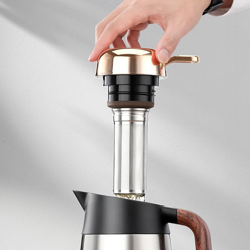 Garrafa Térmica de Inox 1,6L com Separador de Chá - Casa Elège