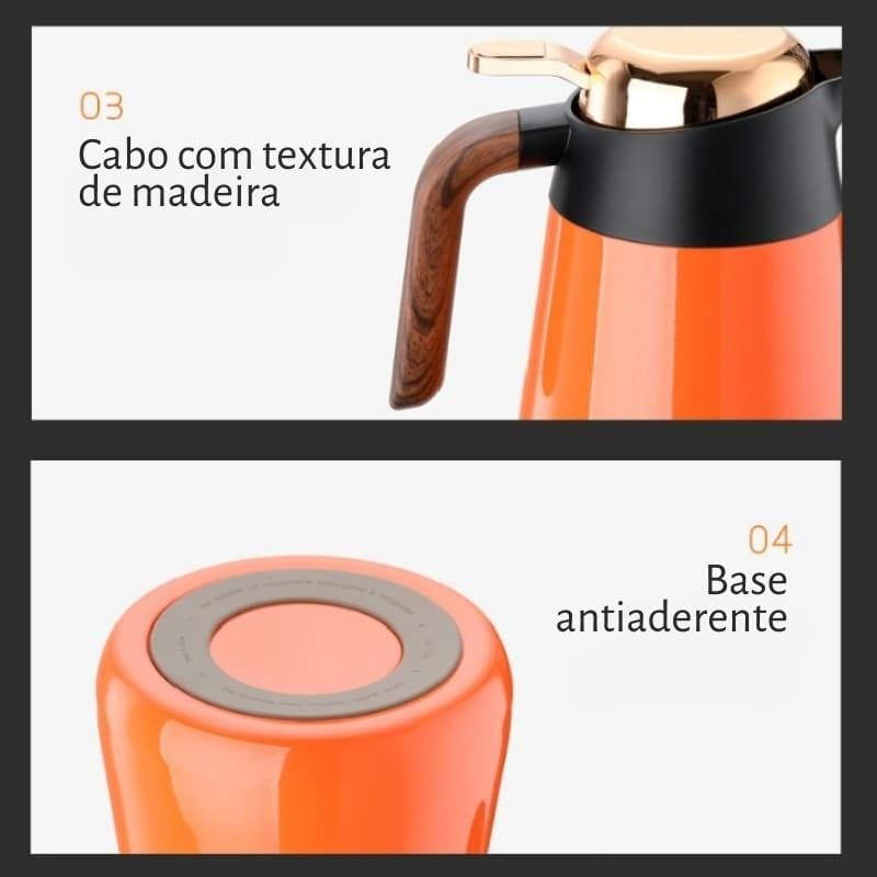 Garrafa Térmica de Inox 1,6L com Separador de Chá - Casa Elège
