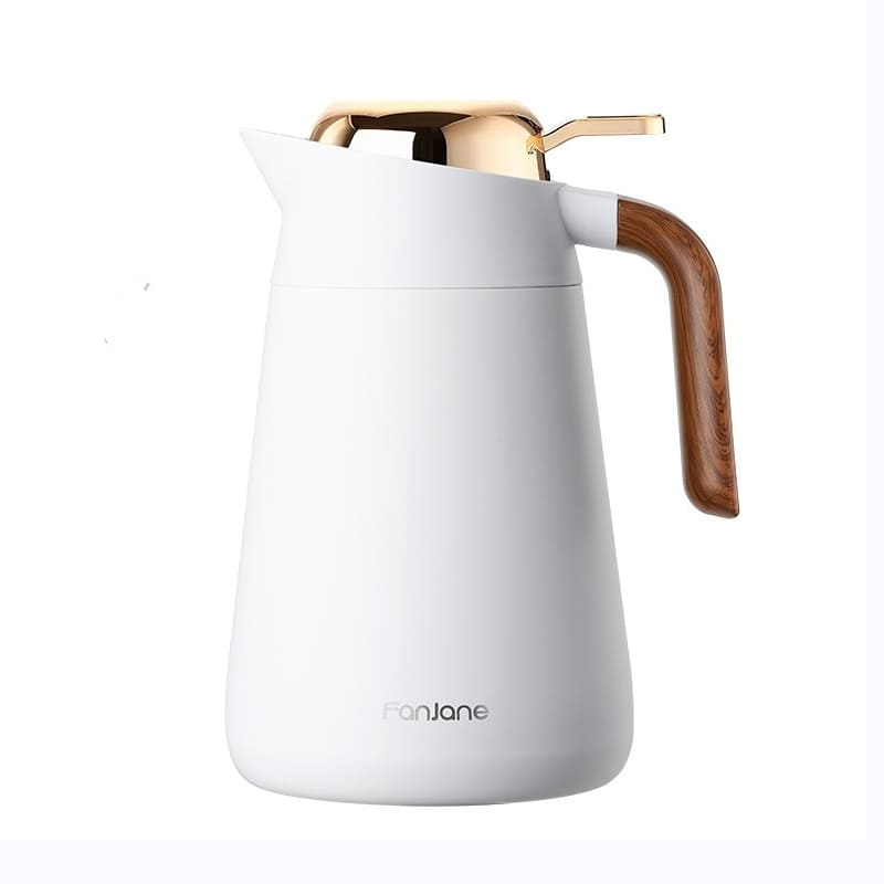 Garrafa Térmica de Inox 1,6L com Separador de Chá - Branco 1600ml Casa Elège