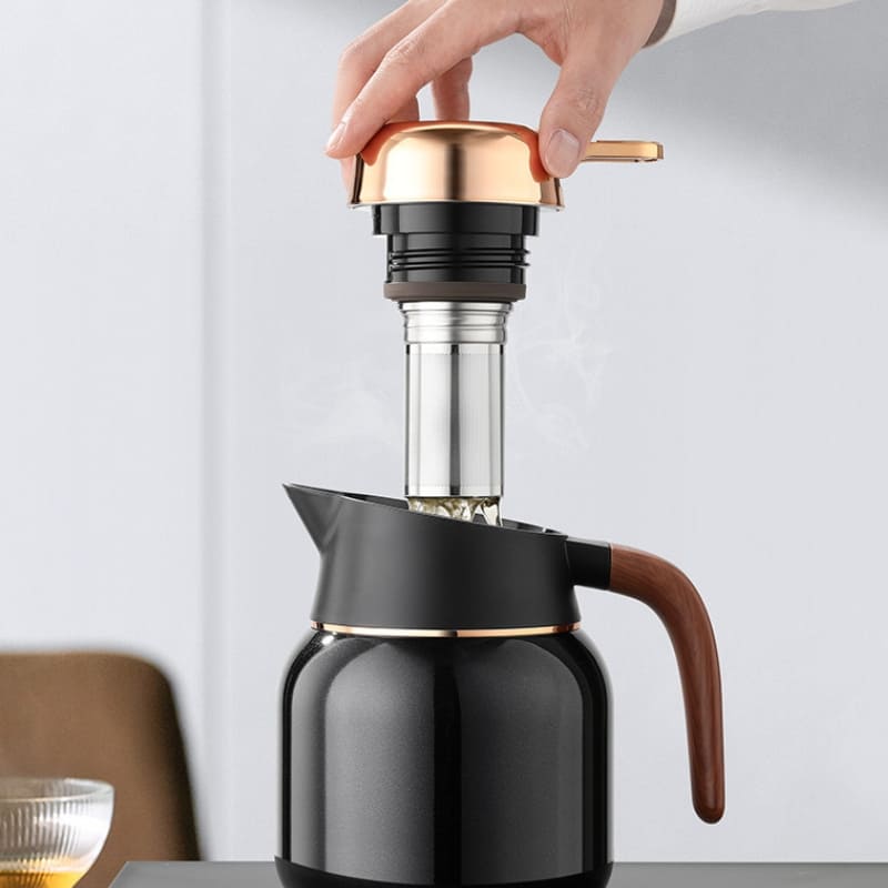 Garrafa Térmica de Inox 1L com Revestimento Cerâmico - Casa Elège