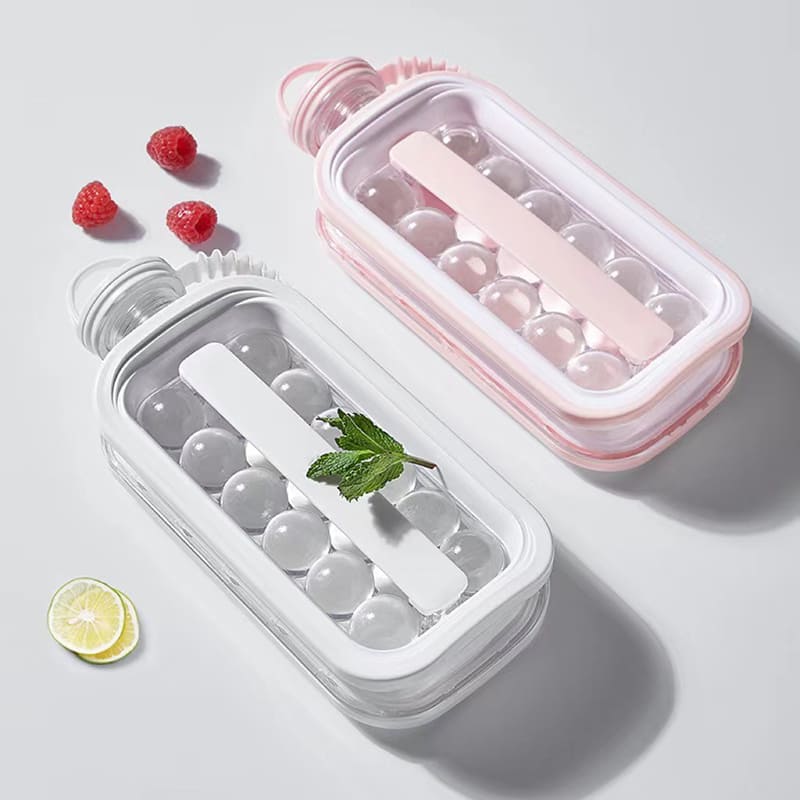 Garrafa De Água Com Forma De Gelo Esférica Reutilizável - Casa Elège