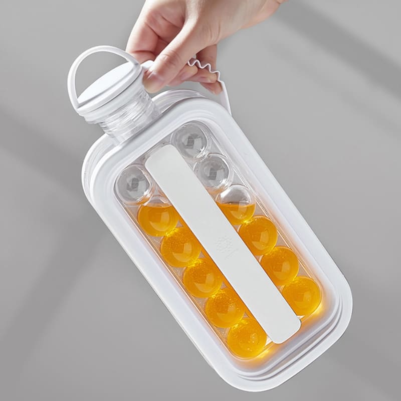 Garrafa De Água Com Forma De Gelo Esférica Reutilizável - Casa Elège