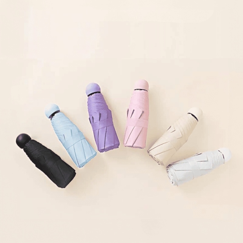 Mini Guarda-Chuva com Estojo Compacto e Proteção UV - Casa Elège
