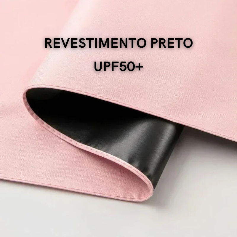 Mini Guarda-Chuva com Estojo Compacto e Proteção UV - Casa Elège
