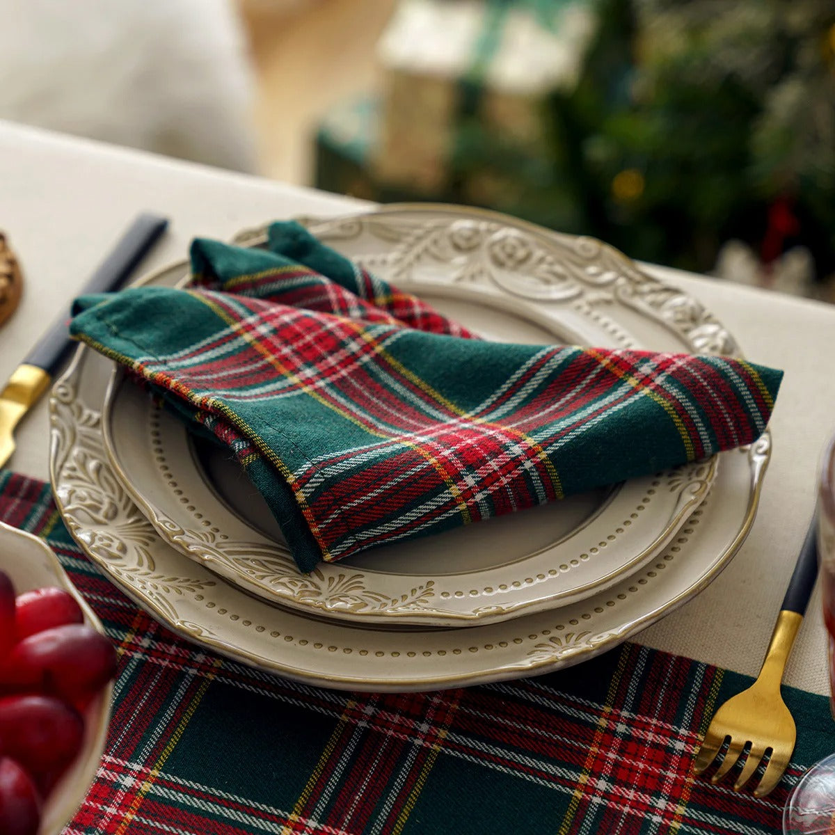 Guardanapos de Natal em Poliéster Reutilizáveis Premium - Casa Elège