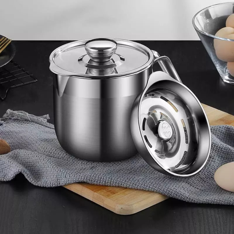 Jarra de Inox 1,5L com Separador de Gema e Tampa - 1000ml Casa Elège
