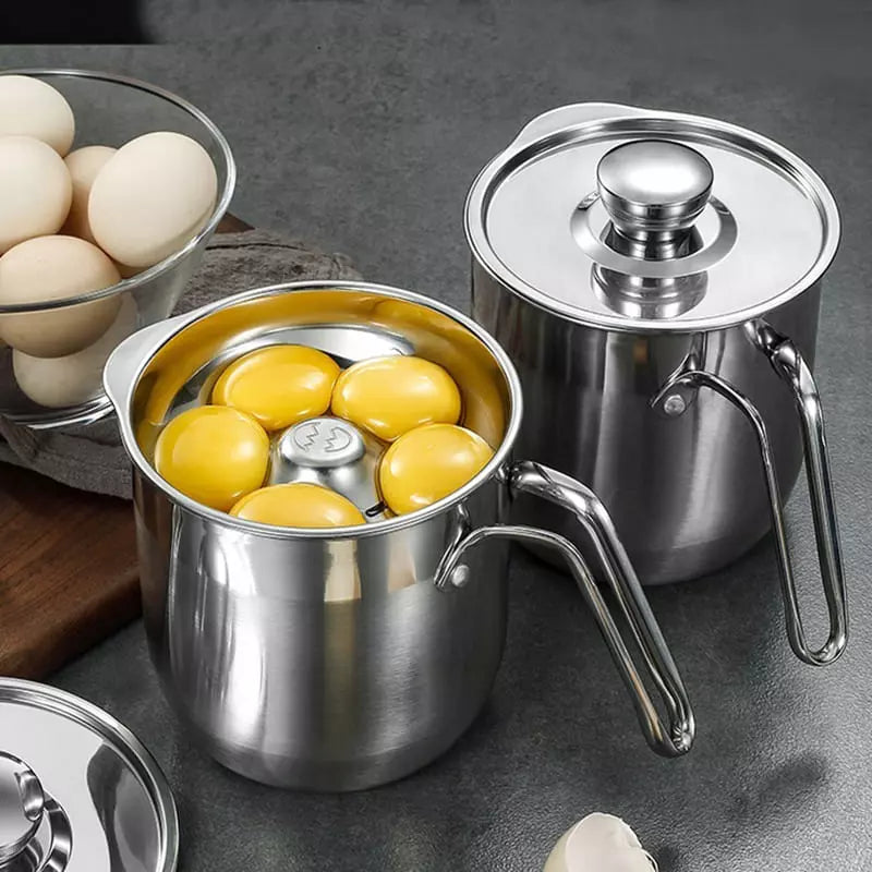 Jarra de Inox 1,5L com Separador de Gema e Tampa - Casa Elège