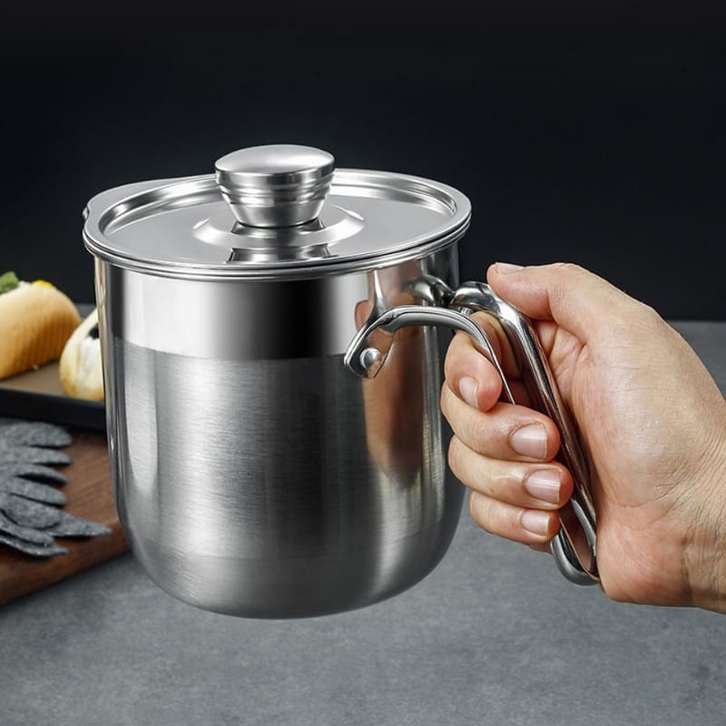 Jarra de Inox 1,5L com Separador de Gema e Tampa - Casa Elège