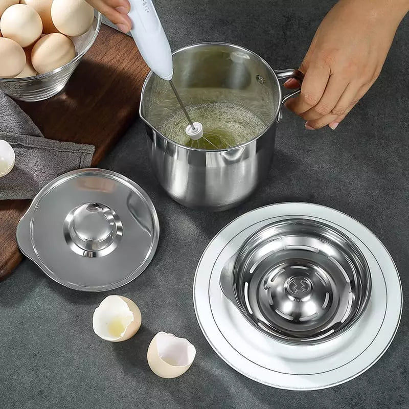 Jarra de Inox 1,5L com Separador de Gema e Tampa - Casa Elège
