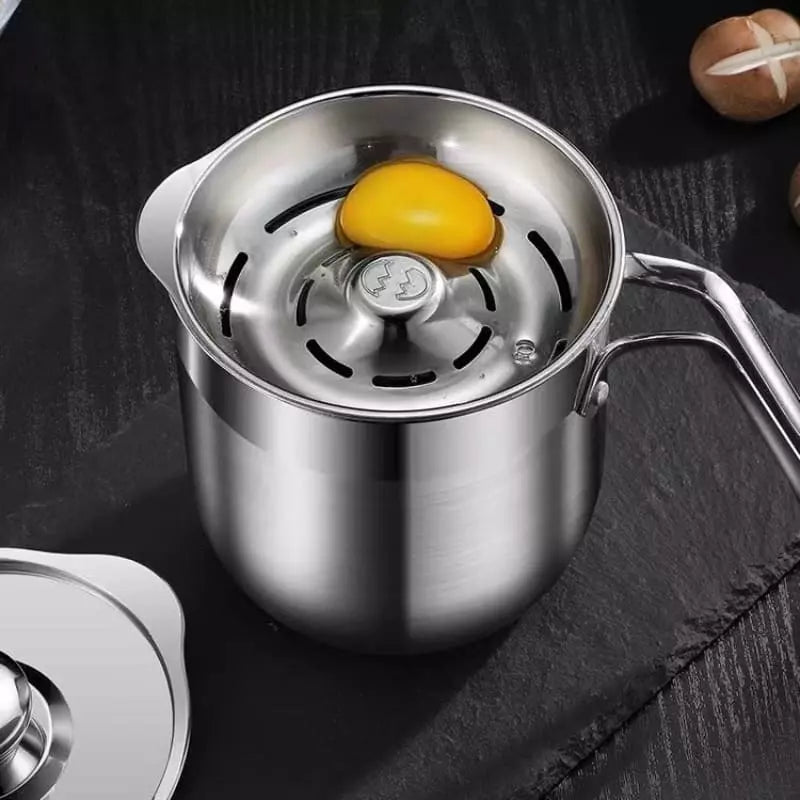 Jarra de Inox 1,5L com Separador de Gema e Tampa - Casa Elège