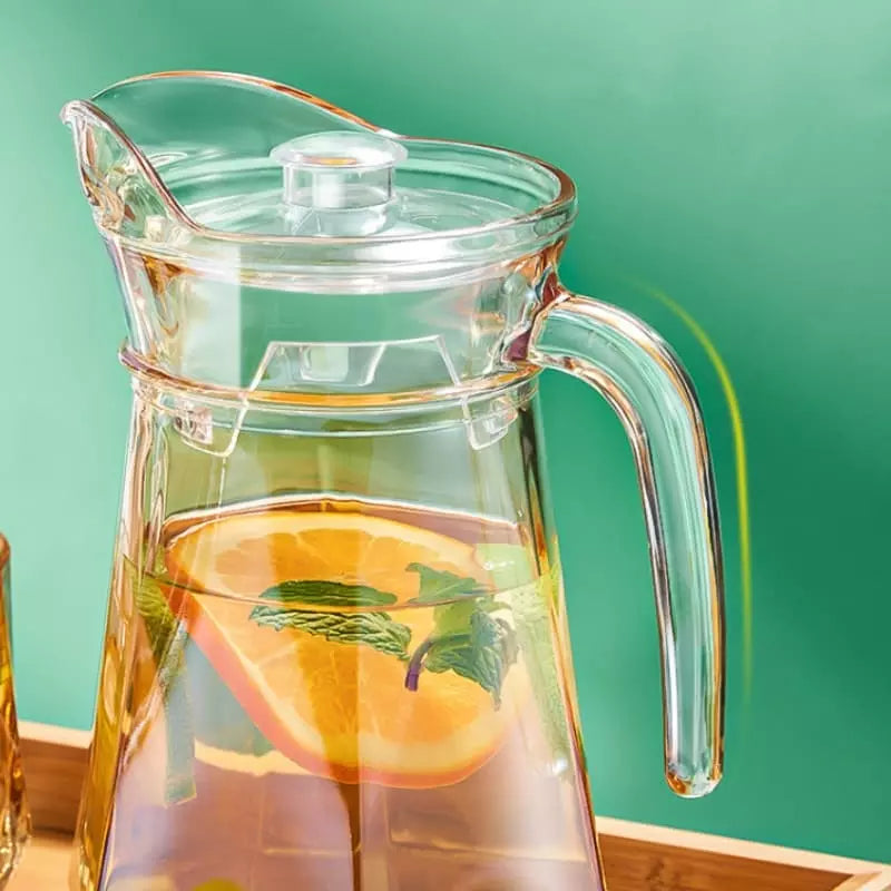 Jarra de Vidro Borossilicato 1,8L com Tampa e Bico Elegante - Casa Elège