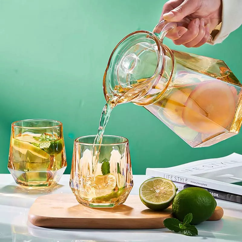 Jarra de Vidro Borossilicato 1,8L com Tampa e Bico Elegante - Casa Elège