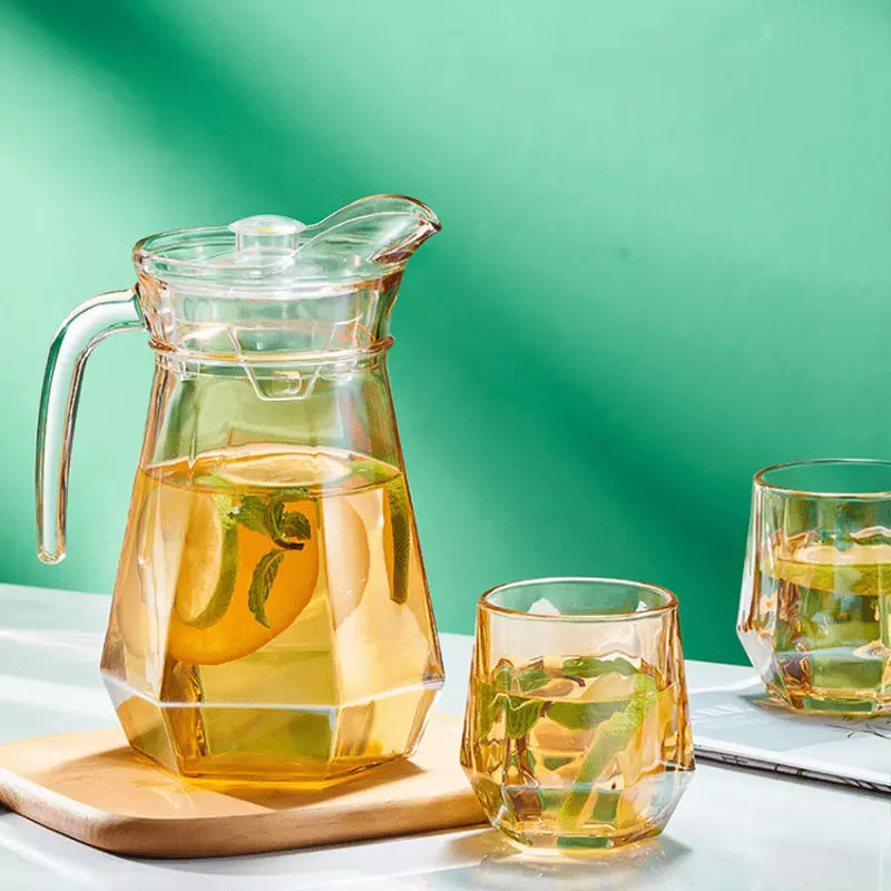Jarra de Vidro Borossilicato 1,8L com Tampa e Bico Elegante - Casa Elège