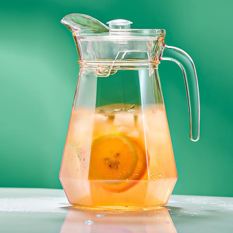 Jarra de Vidro Borossilicato 1,8L com Tampa e Bico Elegante - 1800ml Casa Elège