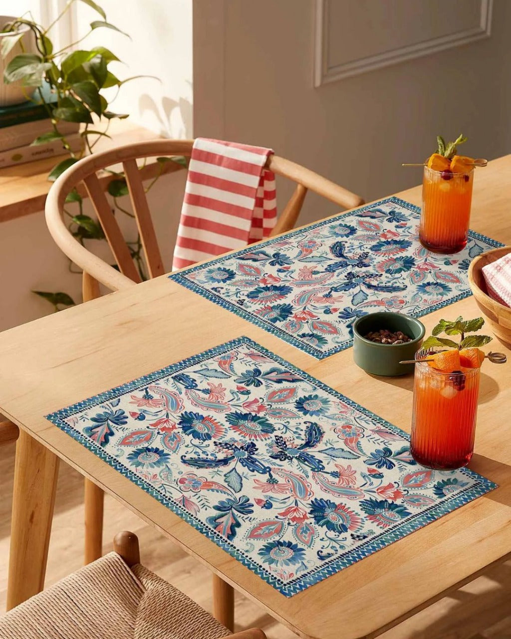 Jogo Americano em Tecido com Estampa Floral - Casa Elège