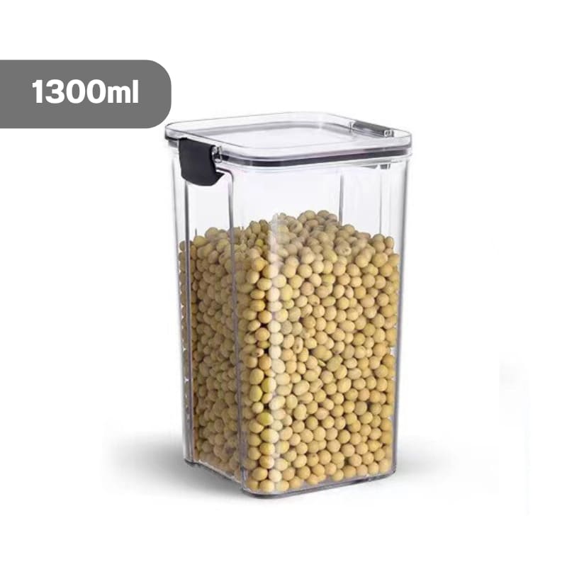 Jogo de Potes Herméticos em Plástico com Travas - 4 Peças - 1300ml Casa Elège