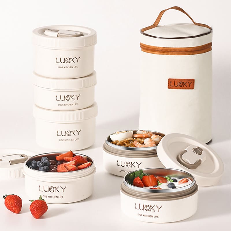 Kit Marmita Térmica Em Aço Inox Com Bolsa Térmica Compacta - Casa Elège