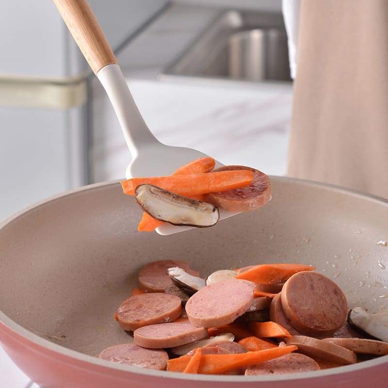 Kit de Utensílios em Silicone 14 Peças com Organizador - Casa Elège