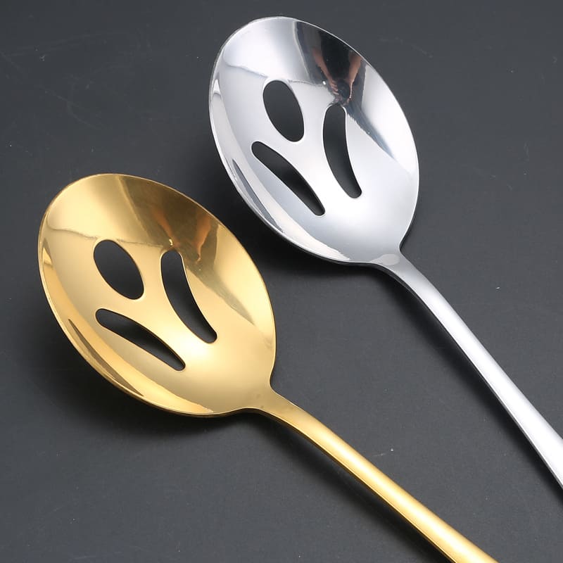 Kit de Utensílios de Cozinha em Aço Inox Dourado Sofisticado - Casa Elège
