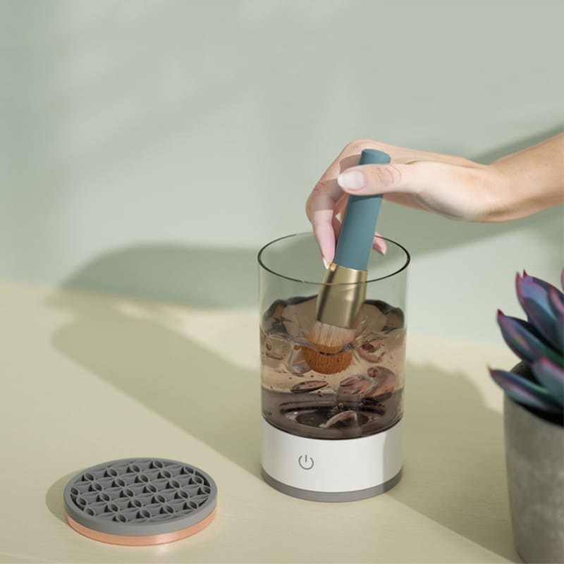 Limpador de Pincéis Elétrico com Tampa de Silicone - Casa Elège