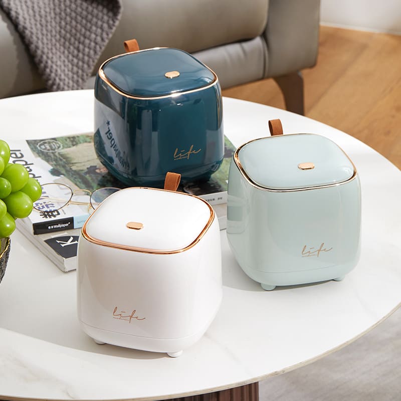 Lixeira de Mesa Decorativa em Metal Resistente Compacta - Casa Elège