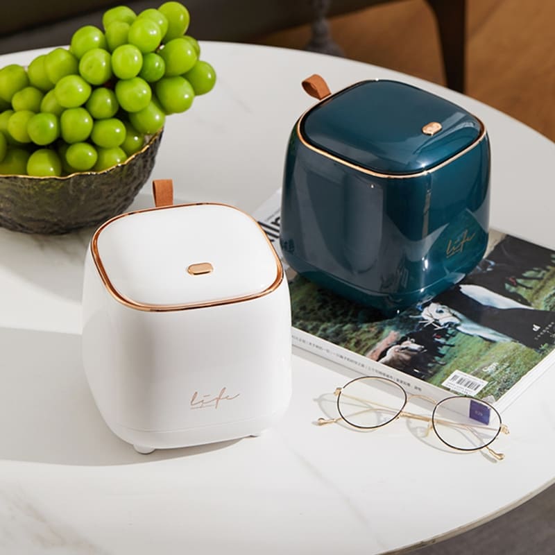 Lixeira de Mesa Decorativa em Metal Resistente Compacta - Casa Elège
