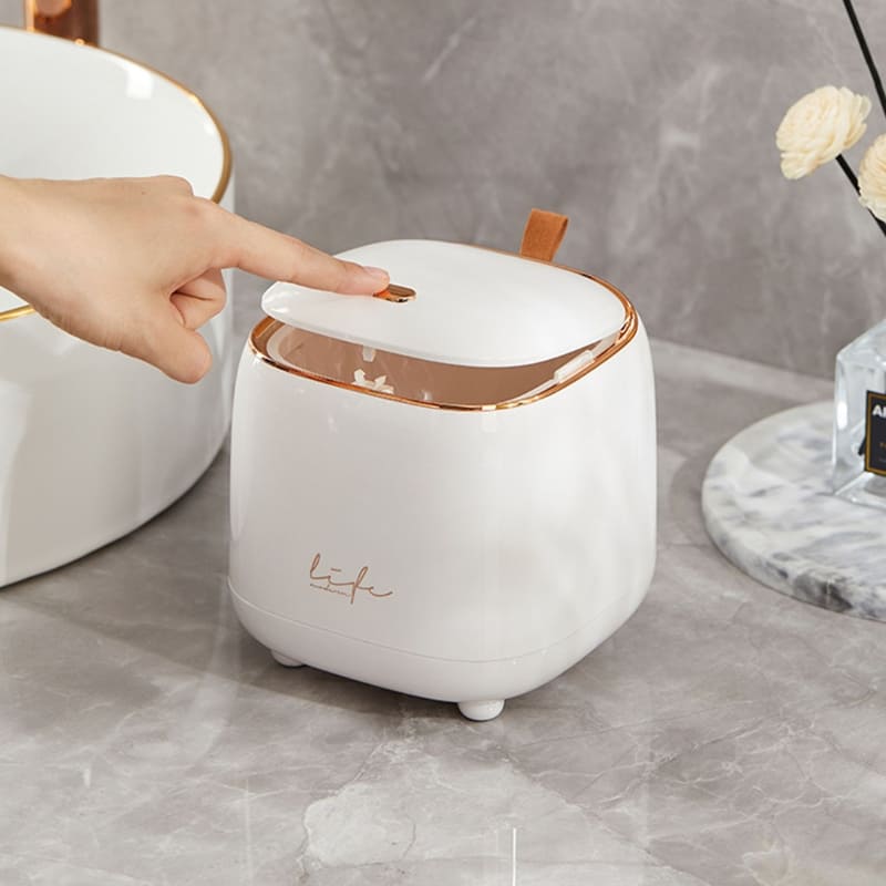 Lixeira de Mesa Decorativa em Metal Resistente Compacta - Casa Elège