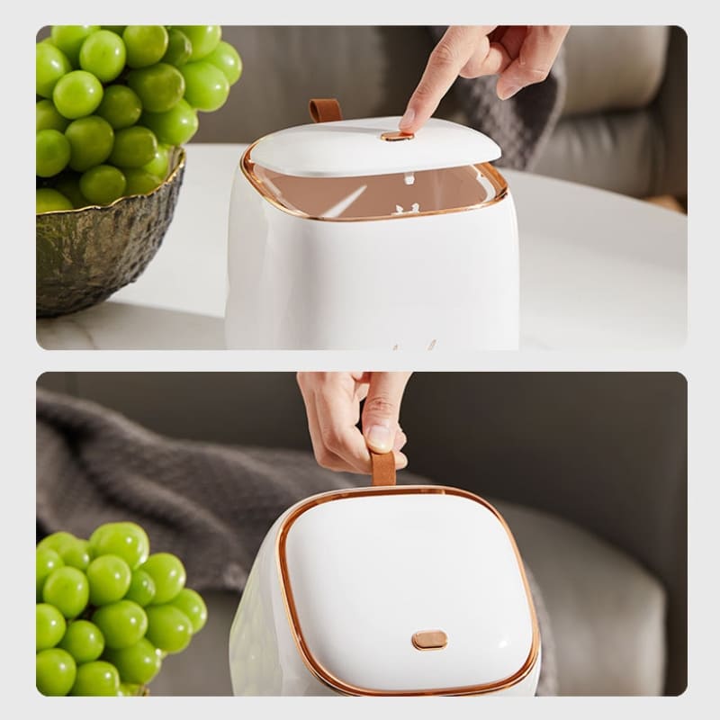 Lixeira de Mesa Decorativa em Metal Resistente Compacta - Casa Elège