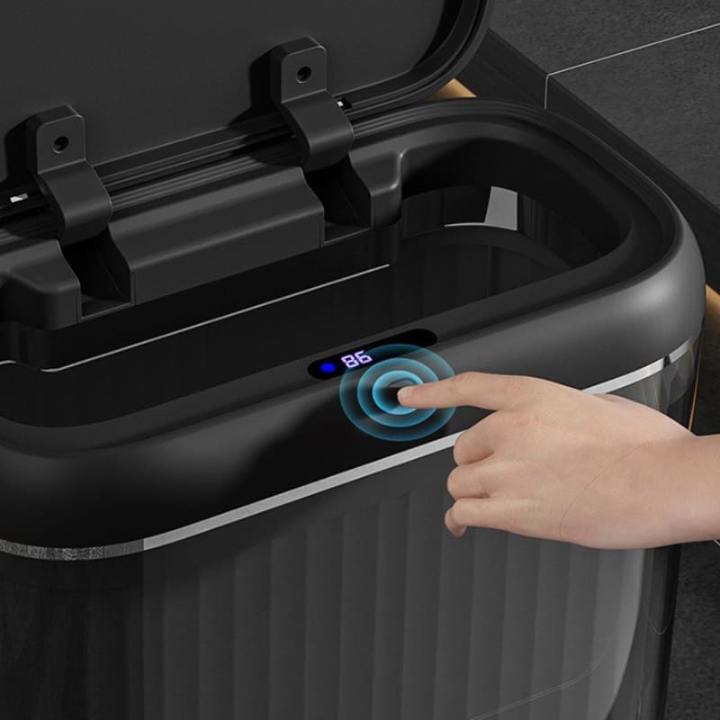 Lixeira Automática em Acrílico com Sensor e Ação Tátil - Casa Elège