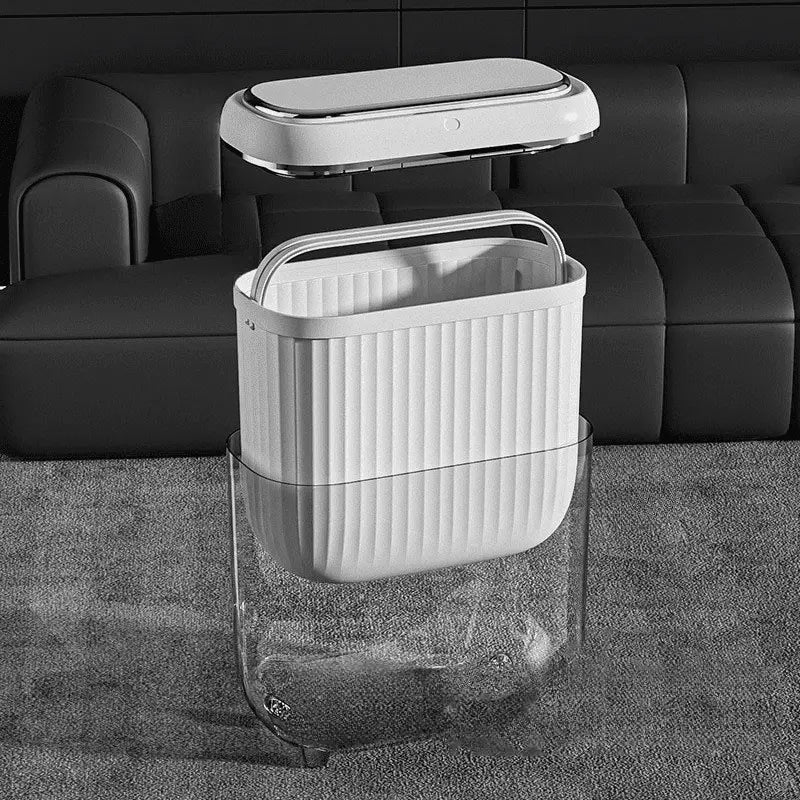 Lixeira Automática em Acrílico com Sensor e Ação Tátil - Casa Elège