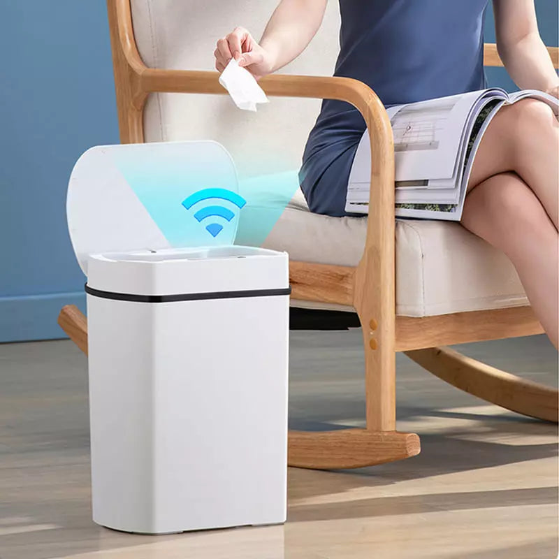 Lixeira Automática Com Sensor 15L Em Aço Inox Elegante - Casa Elège