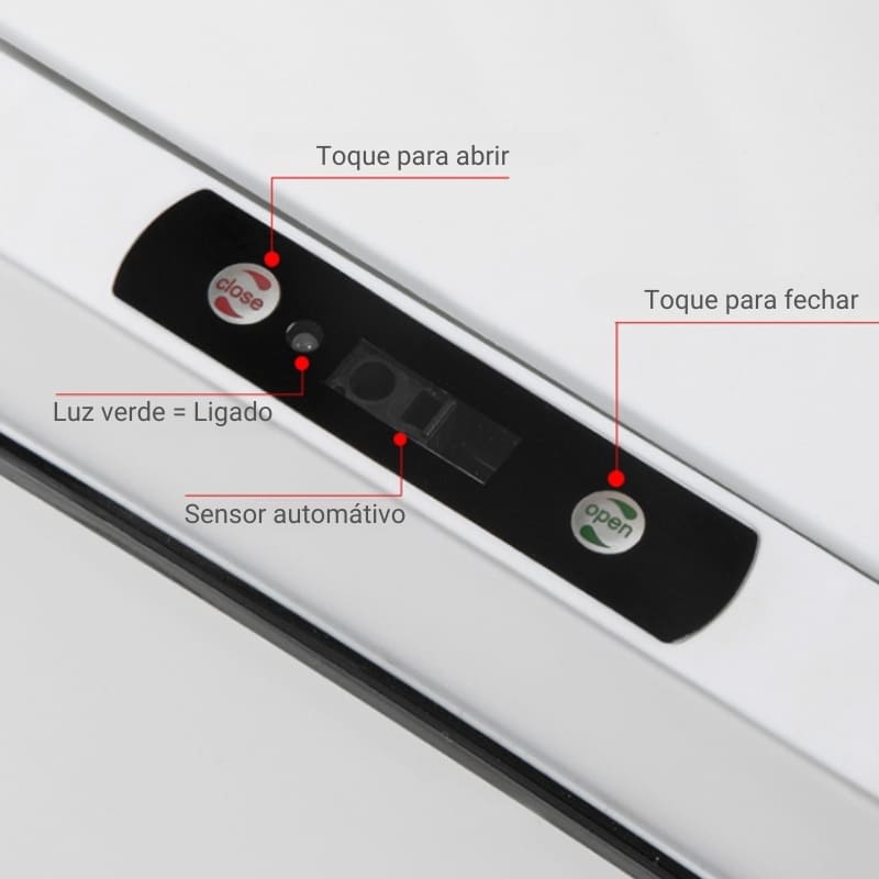 Lixeira Automática Com Sensor 15L Em Aço Inox Elegante - Casa Elège