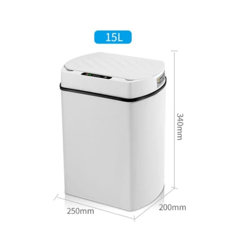 Lixeira Automática Com Sensor 15L Em Aço Inox Elegante - Casa Elège