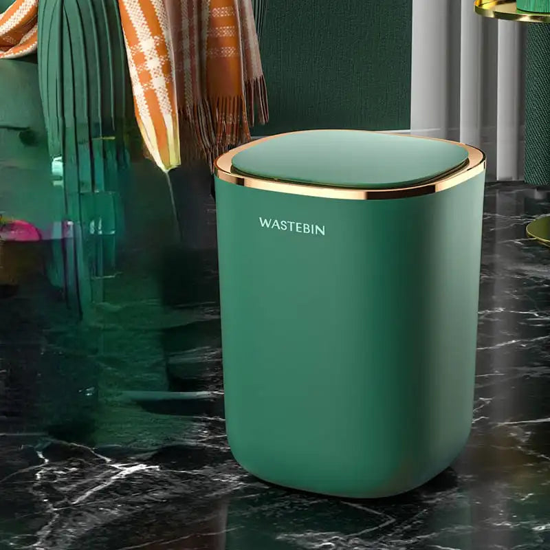 Lixeira Automática com Sensor Colorida para Banheiro - Verde Casa Elège