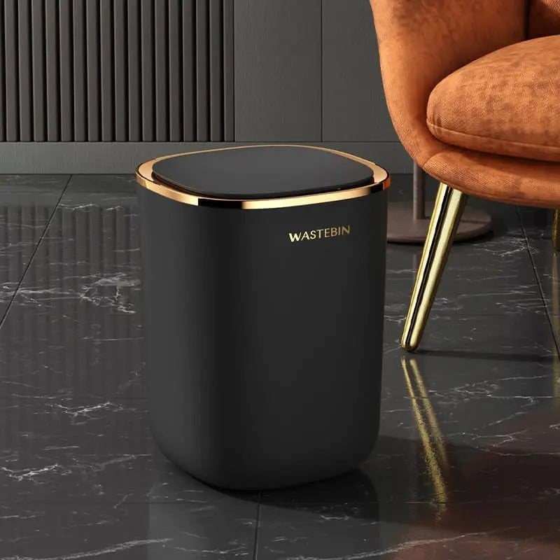Lixeira Automática com Sensor Colorida para Banheiro - Preto Casa Elège