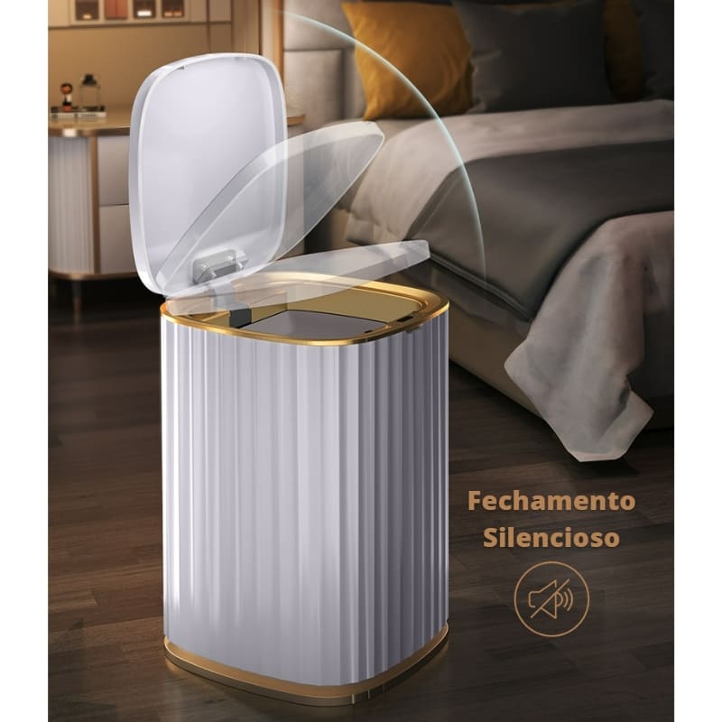 Lixeira Automática com Sensor Inteligente para Banheiro - Casa Elège