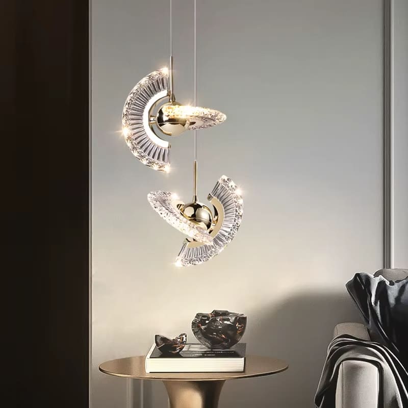 Lustre Pendente LED Nórdico em Metal e Acrílico Sofisticado - Casa Elège