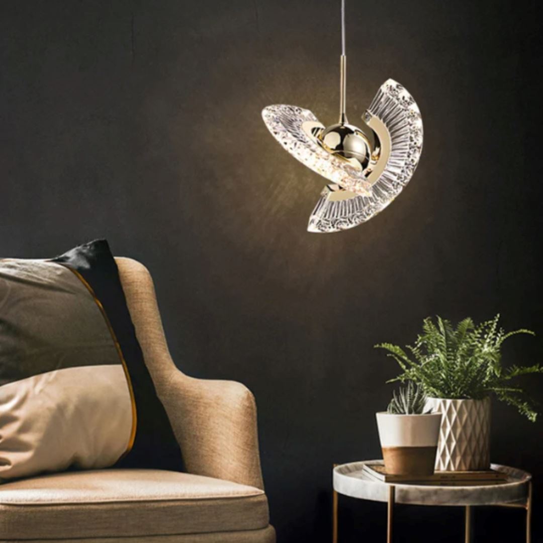 Lustre Pendente LED Nórdico em Metal e Acrílico Sofisticado - Casa Elège