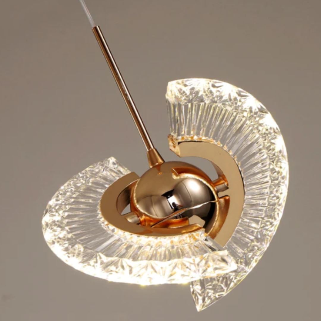 Lustre Pendente LED Nórdico em Metal e Acrílico Sofisticado - Casa Elège